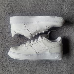 White Low Top Nike Air force 1s